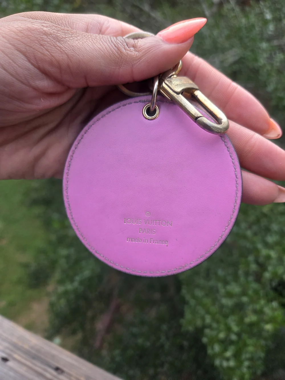 Louis Vuitton Pink & Blue Monogram Round Key Holder